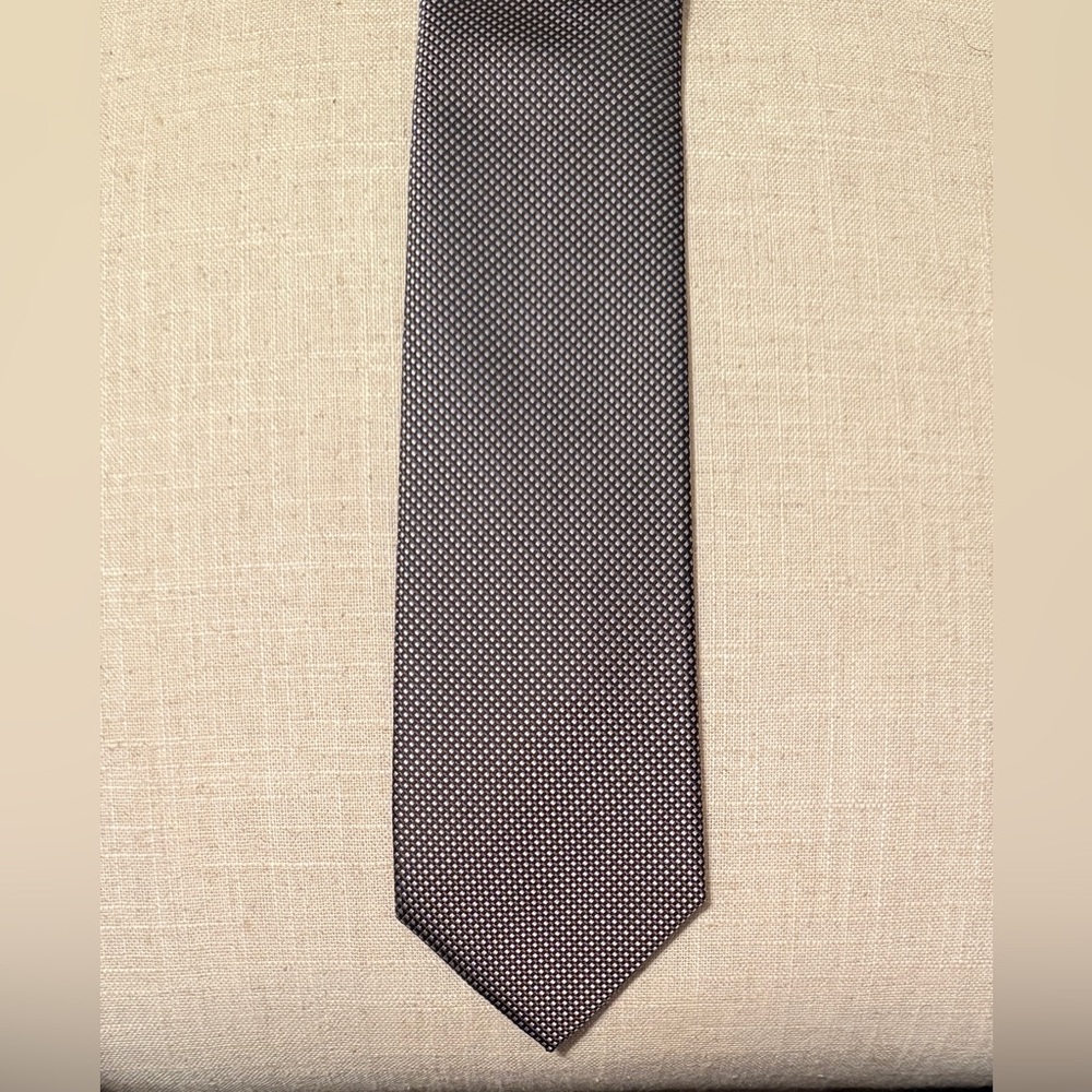 John Sparks Classic Brown and White Men's Polka Dot Neck Tie